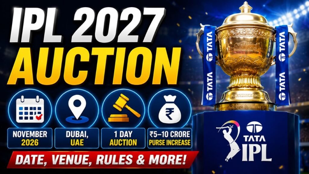 IPL 2027 Auction: Date, Venue and New Rules Revealed Ahead of Exciting Season Plans