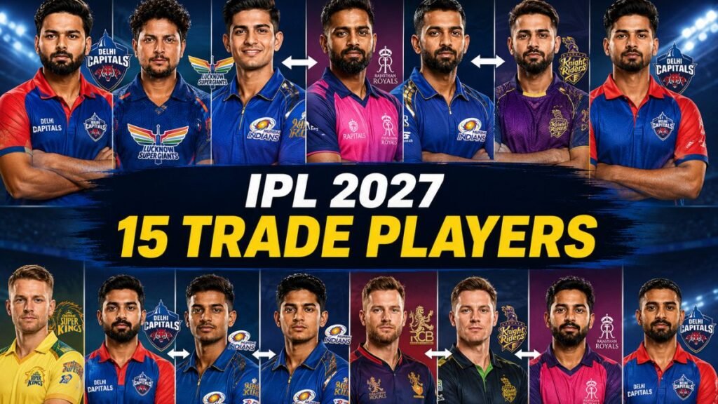IPL 2027 Trade List: 15 Big Player Transfers Shake the League, Massive Team Changes Leave Fans Stunned